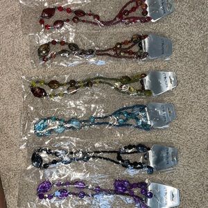 Multiple color decorative necklaces